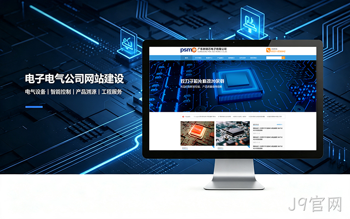 J9官网电子电气公司网站建设_电器元器件企业官网设计制作
